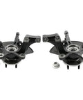 Set Of Two Heavy Duty Front Wheel Bearing Driver Side Passenger Side Hub Assembly For Ford Escape Mazda Tribute Mercury Mariner 2001 2012 OE Replacement Top Shelf Road Warrior Parts showcasing the assemblies with detailed parts.