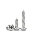 Tough As Nails 100 Pack Pan Head Phillips Self Tapping Screws For Sheet Metal And Wood Using 304 Stainless Steel Anti Rust Coating Heavy Duty Fasteners That Get The Job Done 4 X 3 8, assortment of three screws.