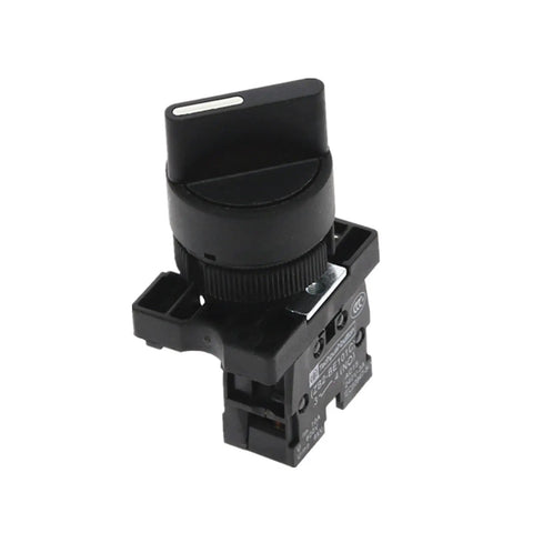Two Position Rotary Selector Switch With On Off Function, One Normally Open Contact, 10A At 600V AC, Industrial Grade for control panels