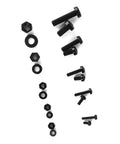 Nylon Screw Nut Washer Set M2 M2.5 M3 M4 M5 270 Piece Black Assortment Kit arranged on white background
