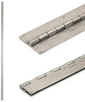 Rock Solid 72 Inch Piano Hinge Formed From 16 Gauge Aluminum For Skiffs And Cabinetry Continuous Strip Door Hinge, detailed view.
