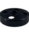 Heavy Duty Replacement Vacuum Pump Pulley For 1995 To 2019 Isuzu Npr Fits Gas V8 Lq4 L96 Engines Oem 8972414162, black steel pulley with openings.