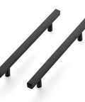 10 Pack Matte Black Square Cabinet Pulls Stainless Steel Kitchen Cupboard And Dresser Handles 8-13/16 Inch Total Length preview