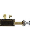 Heavy Duty Three-Position Push-Pull Switch For Dual Circuits With Chrome Knob And Stainless Steel Springs Fits Panels Up To 1 Inch
