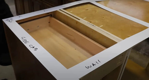 Template Material Kit With 20 Strips For DIY Countertops Showers Cabinets And Tables Create Custom Templates Fast For Epoxy Resin And Woodworking Projects on cabinet