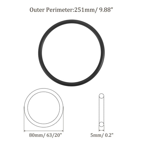 Diagram of 5Pcs Universal Sewing Machine Motor Stretchable Belts, 10 Inch Perimeter, 3/16 Inch Thick Nitrile Rubber Round Belts