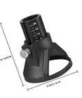 Two Pc Mini Electric Grinding Guide Positioner Black Plastic Drill Locator For Fixed Bits And Milling Cutters on a white background, dimensions shown.