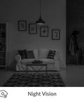 Top Tier 1080p AI Indoor Security Camera Featuring Sharp Human And Pet Motion Tracking Pan And Tilt Sweep For Effortless Home Crib Surveillance in low light with night vision.