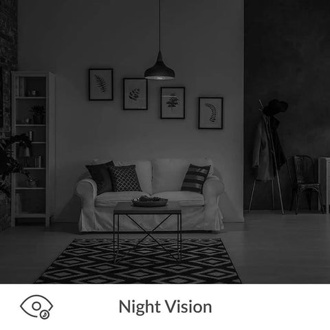 Top Tier 1080p AI Indoor Security Camera Featuring Sharp Human And Pet Motion Tracking Pan And Tilt Sweep For Effortless Home Crib Surveillance in low light with night vision.