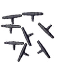 All In One Garden Hose Adapter Kit With 2000 Barb Tee Connectors For 3 To 5 Mm And 4 To 7 Mm Hoses Three Way Hose Splitters Irrigation Fittings For Watering Sprinklers Nozzles And Garden, black plastic tee connectors