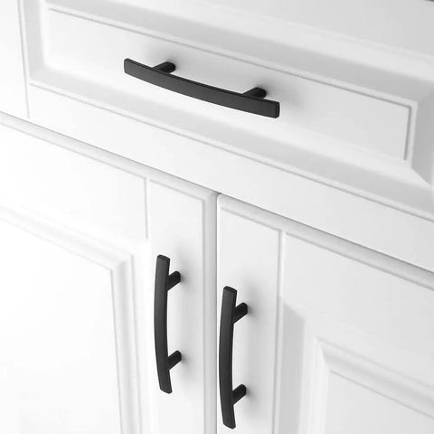 Top Tier Matte Black Cabinet Pulls And Drawer Handles 10 Pack Solid Metal Kitchen Hardware Built Tough With Smooth Rounded Corners.