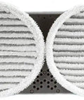Top view of Spinwave Replacement Pads 4 Pack For Hard Floor Mops Includes Two Soft Pads And Two Scrubby Pads Machine Washable Compatible With Spinwave Mops 2124 2039 Series For Quick Easy Clean showing two scrubby pads
