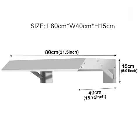 Heavy Duty EV Charger Weather Canopy Cover With Sloped Stainless Steel Top, 80x40cm size for protection from elements.