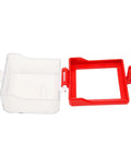 Emergency Stop Button Cover Lockout Box Type Transparent Push Button Switch Protector, open view showing rugged PC plastic