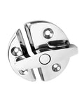 Hella Durable 316 Stainless Steel 55mm Round Twist Lock Hatch Latch For Marine Boats And Caravan Doors Secure Turn Snap Bulletproof Quality No Messy Install Smooth Action, close-up view.