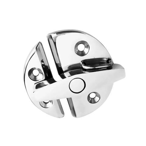 Hella Durable 316 Stainless Steel 55mm Round Twist Lock Hatch Latch For Marine Boats And Caravan Doors Secure Turn Snap Bulletproof Quality No Messy Install Smooth Action, close-up view.