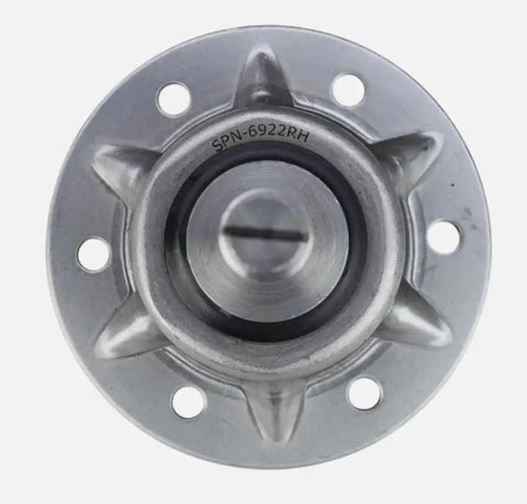 Rig Ready Flange Bearing Replacement For Nut Sweepers Straight Up Compatible With 6922Rh Ag Specs, top view of bearing with bolt holes.