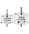 Single Blade Swinging Pneumatic Rotary Actuator Crb2bw Series Air Cylinder For Heavy Duty Industrial Workhorse Jobs Featuring Boss Grade Torque And Smooth One Eighty Rotation, two sizes with metallic finish.