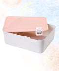 Open Pink Plastic Underwear Storage Box With Marked Lid For Under Bed Closet Drawer Organization Hella Tough Polypropylene Bin