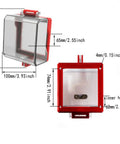Slick Transparent Push Start Button Cover Hella Sturdy Electrical Shield for Emergency Stop Switches dimensions 133mm x 100mm x 65mm.