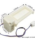 Replacement Refrigerator Damper Motor DC12V Samsung Compatible, 4.52x2.36x2.4 inches, durable plastic shell with connector.
