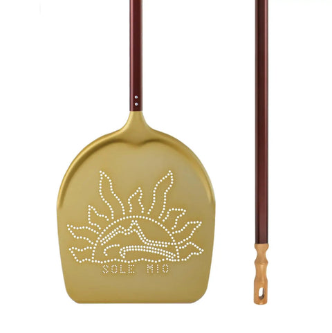 Perforated Aluminum Pizza Peel For Easy Pizza Sliding Pro Style 13 Inch Aluminum Alloy Bake Paddle With Wood Handle Lightweight Yet Sturdy Spatula For Pies Bread And Pastries