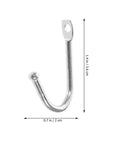 Thirty Pack Mini Iron Wall Hooks With Classic Silver Finish, 1.4 in by 0.7 in, sturdy design for hanging coats and bags.