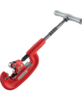 Tough As Nails Pipe Cutter For Metal And Plastic Tubing With Slick Rolling Wheel For Zero Drama Cuts In Tight Spots, red heavy-duty hand tool.