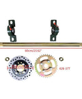 Rear Axle Direct Replacement Rubber Track Kit For Go Karts, Buggies, ATVs, Snowmobiles And Beach Motorcycles Triple Wheel Track System shown