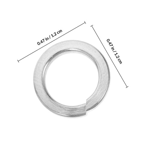 Stainless Steel M8 Spring Lock Washers Set 100 Pieces Split Locking Washers For Screws And Bolts Pro Grade DIY Gear For Industrial And Home Use With Heavy Duty Security And Vibration Resistance, M8 washer close-up