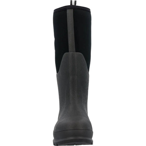 Rear view of Site Crew Approved Professional Heavy Duty Mens Steel Toe Work Boots Featuring Triple Rubber Toe Caps And Nonslip Rubber Outsoles For The Daily Grind.