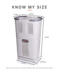 Removable Laundry Basket With Sturdy Storage Rack On Wheels White Household Organizer For Laundry And Home Storage