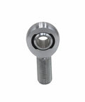 Bulletproof 4130 Chromoly 1-1/4 Inch Rod End Heim Joint 4-Link Kit Set Of 16 With Stainless Misalignment Spacers close-up of rod end joint.