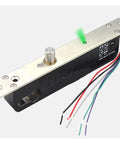 Tough As Nails Electric Drop Bolt Lock With Manual Key Override Cylinder Normally Open Electronic Deadbolt, showing wiring and setup features.