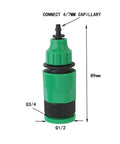One Way Quick Hose Fittings Connector Kit Fits G1/2 And G3/4 Inch Hoses 1/4 And 3/8 Inch Adapters 50 Piece Garden Irrigation Set For Sprinklers Nozzles And Watering Tools IT121 Great For All Weather Use And Easy Installation, G1/2 to G3/4 hose fitting, 89mm
