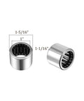 Heavy Duty One Way Clutch Needle Roller Bearing 1 Inch Inner Diameter 1 5/16 Outer Diameter 1 1/16 Width Chrome Steel Rollers, side view.