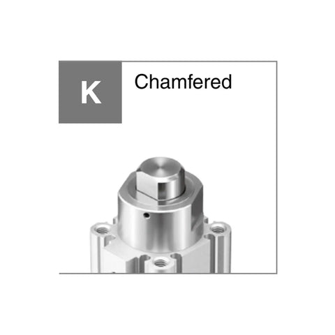 Tough As Nails Compact Fixed Mount Pneumatic Air Cylinder With Durable Aluminum Body showing chamfered top detail for precise positioning.