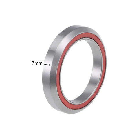 Top Shelf Sealed Chrome Steel Bicycle Headset Bearings 30.15 X 41.8 X 7Mm Abec P0 Grade with red seal for low friction.