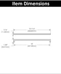 Item dimensions of Rock Solid Heavy Duty Kitchen Cabinet Pulls And Top Shelf Drawer Handles With 18 Inch Hole Center Brushed Golden Brass Metal Build.