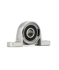 Premium Compressor Bearing Block With Spherical Roller Pillow Block Mount For 17mm Bore Id 5 Piece Set side view showing durable silver finish.
