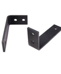 Hella Sturdy Sliding Closet Doors With Smooth Glide Barn Bypass Design Featuring Solid Wood And Glass Panels With Heavy Duty Hardware Kit For Easy Bedroom Or Pantry Upgrade Measuring 72 By 96 Inches, black metal brackets for mounting.