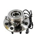 Pair Front Wheel Bearing And Hub Assembly Fit For Dodge Ram 2500 3500 4000 2003 2004 2005 featuring a shiny steel hub, bolts, and wiring.