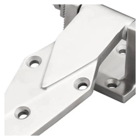 Heavy Duty Adjustable Refrigerator Door Hinges Offering Whisper Quiet Shutting And No Sweat Installation And Hella Sturdy Build For Smooth Daily Handling And Reliable Performance Any Home Deserves - close-up view of metal hinge.