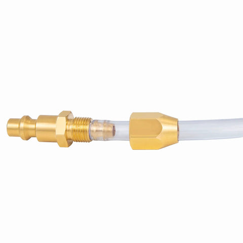 Solid Brass Pneumatic Fittings 2 Pack With Quarter Inch Barb And Quarter Inch NPT Ends For Quarter Inch ID Polyurethane Air Hose