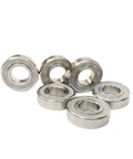 Boss Level 10 Pack S6006 RS Deep Groove Ball Bearings Built From Tough 316L Stainless Steel With Hella Waterproof Dual Seals For Zero Corrosion And Slick 30X55X13 Millimeter Smooth Riding Action, showcasing multiple bearings.