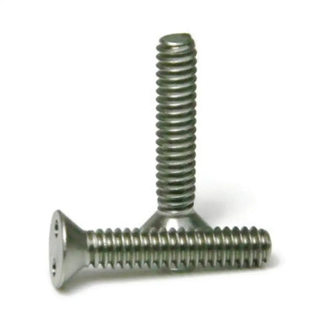 Top Shelf Spanner Security Flat Head Stainless Steel Machine Screws 8-32 Thread 18-8 Grade showing sizes and threads for secure fastening.