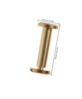 Solid Copper Binding Barrels And Screws For Scrapbooks And Photo Albums Heavy Duty Metal Rivet Replacement Kit shown from the side with measurements.