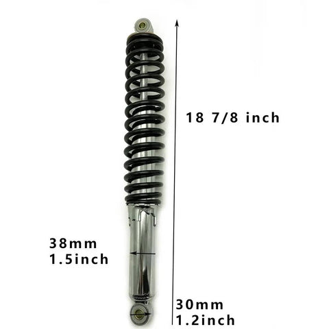 Two Pack 18 7/8 Inch Front Shocks for 150cc 200cc 250cc Go Kart Buggy KD-150GKA-2 KD-200GKA-2 KD-250GKA-2 side view