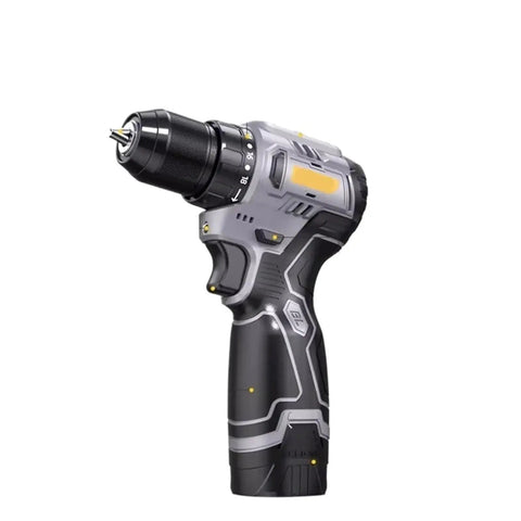 Grip Tight Brushless Electric Drill And Compact Mini Screwdriver engineered as a cordless power driver with black and gray finish.