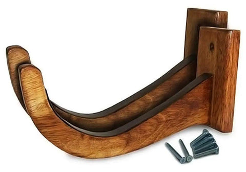 Wood Surfboard Rack For Longboards And Shortboards Indoor Outdoor Wall Mount Display Crafted In Minimal Dark Stained Wood
